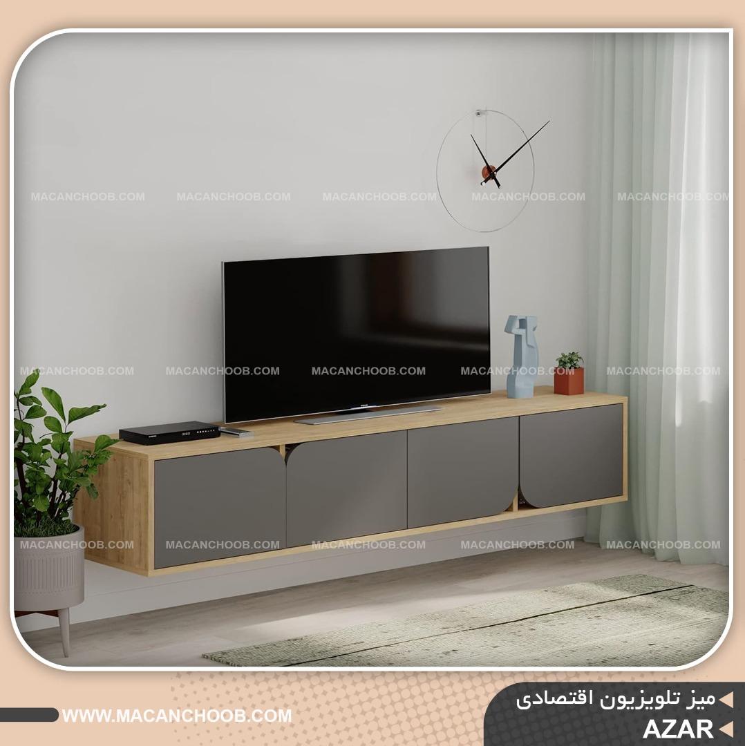 میز تلویزیون دیواری چهار درب کرو شده عرض 180 مدل AZAR 
